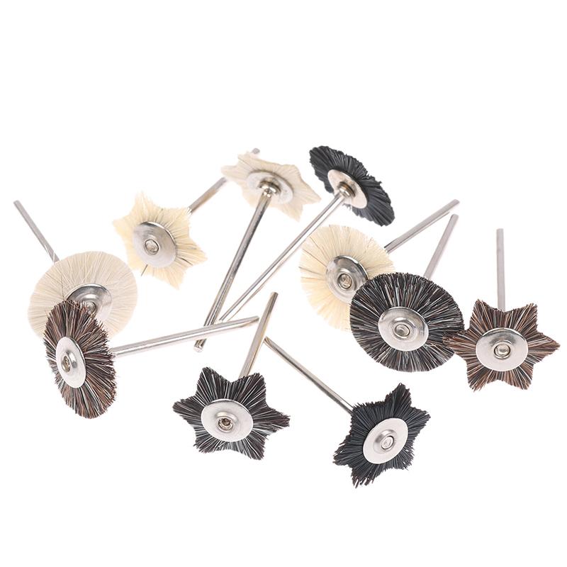 10 шт. Стоматологические высококачественные полировальные колеса-щетки для полировки, Стоматологическое лабораторное оборудование, Материалы и принадлежности