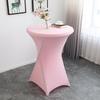 Pure Color Table Cloth Elastic Bar Table Cover Dustproof Polyester Round Tablecloth