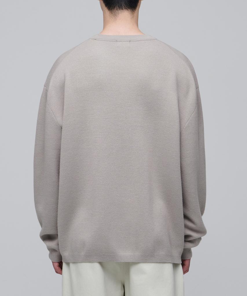 MUSINSA STANDARD Minimal Oversized Crew Neck Knit [Mushroom]
