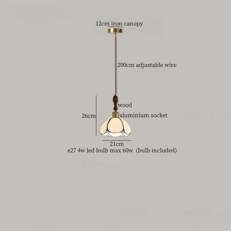 IWHD Японский Винтажный Светодиодный Подвесной Светильник Светильники Гостиная Спальня Кафе Лофт Декор Кухня Медь Цветное Стекло Подвесные Лампы