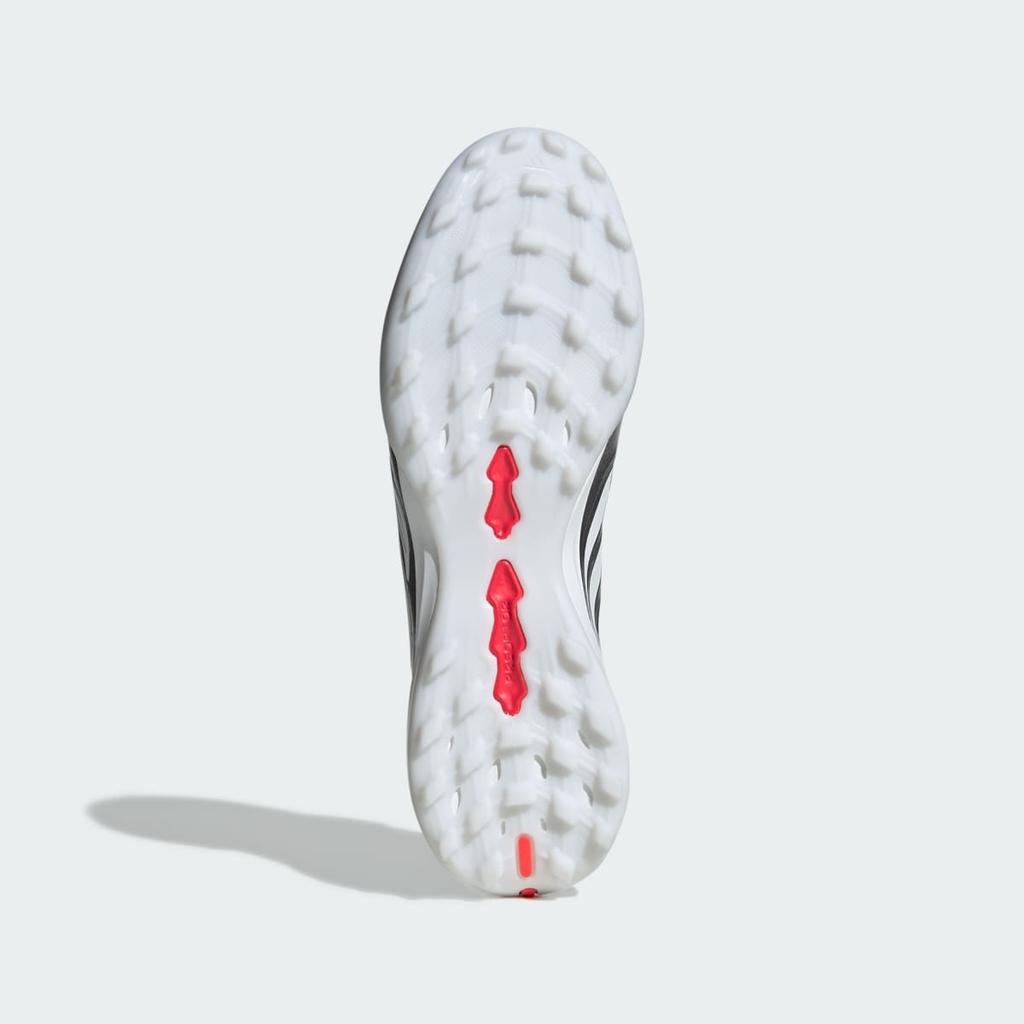 adidas PREDATOR PRO Fold-Over Tongue Turf Football Shoes JR7864 Unisex Performance Sports Shoes Iron Metallic / Zero Metalic / Lucid Red