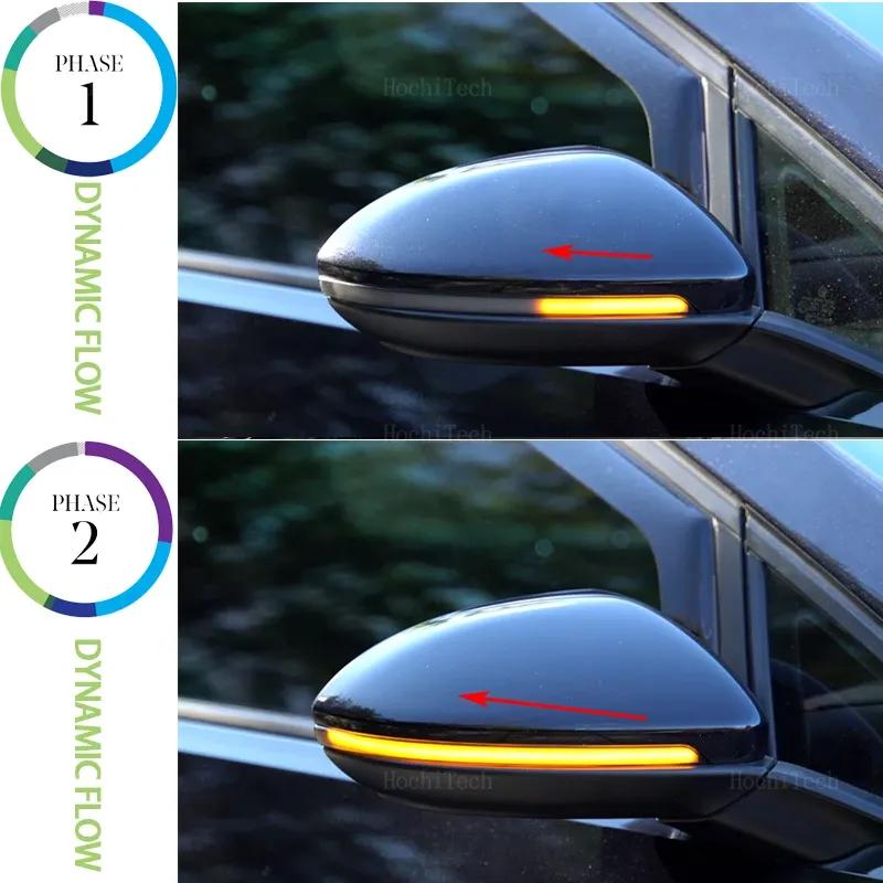 2x Dynamic Side Mirror Blinker Light LED Turn Signal Lamps For VW Golf 7 GTI R GTE GTD MK7 7.5 Touran Jetta MK7