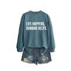 Womens Oversized Casual Long Sleeve Hoodie Sweatshirt With Print Design Comfort Fit