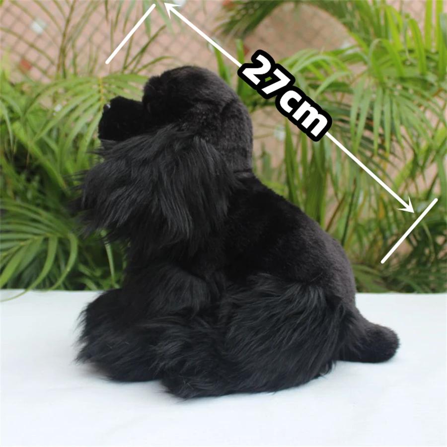 1/27cm Cocker Spaniel Anime Plushie Dog Toy High Fidelity Lifelike Stuffed Doll Gift for Kids and Adults