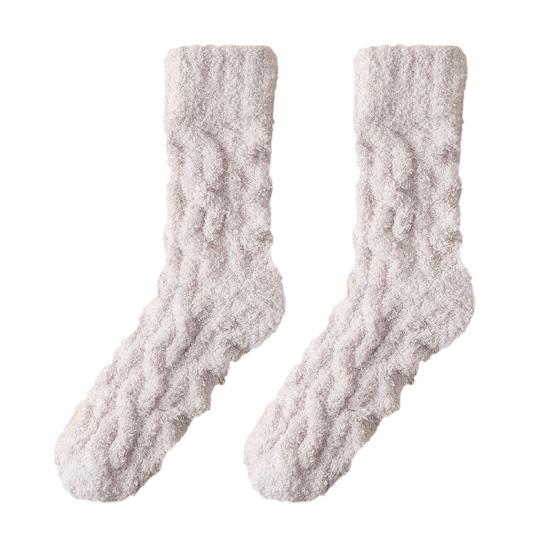 Women's Fuzzy Coral Fleece Slipper Socks Thick Cozy Soft Warm Home Floor Socks Winter Thermal Sleep Socks