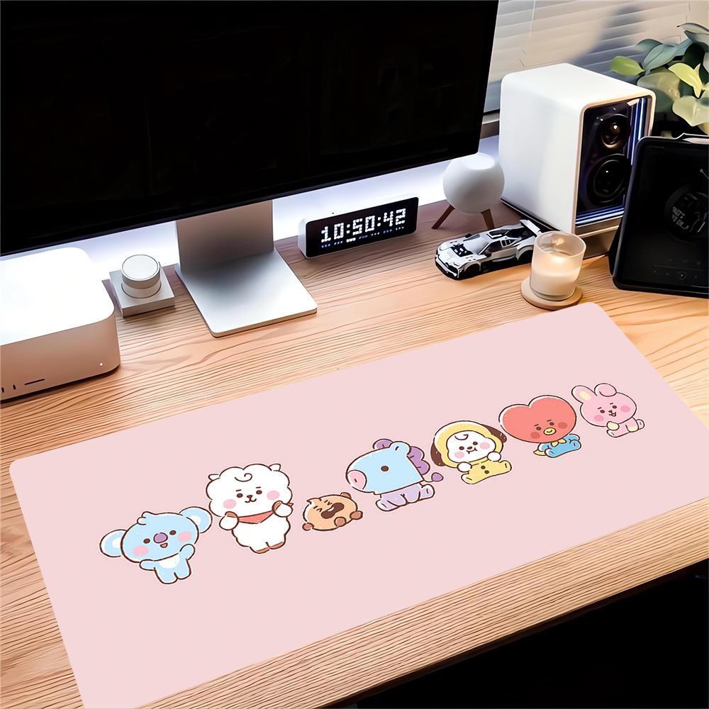 Kawaii Friends Collection Large Gaming Mouse Pad Nonslip Rubber Base Waterproof Desk Mat For Office Pc Laptop