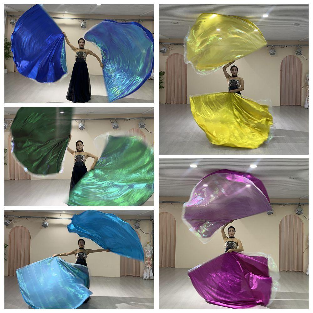 С телескопическими палками Полукруглые флаги Многоцветный танцевальный реквизит Новые разноцветные шарфы Флаг