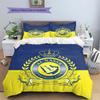 Al-Nassr FC Pattern Bedding,Quilt Set Quilt Cover Pillowcase Home Birthday Gift(1 * duvet cover + 2 * pillowcase, without core)