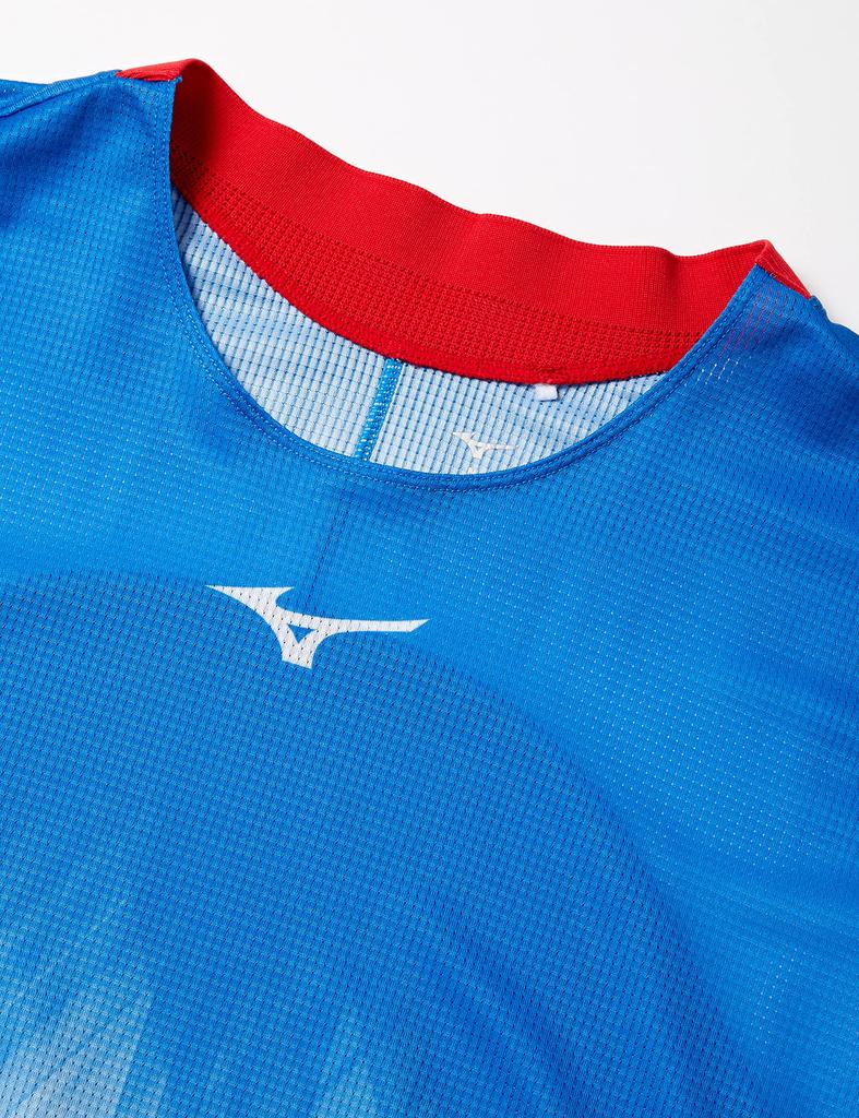 Теннисная одежда Dry Aeroflow Game Shirt с коротким рукавом, воздухопроницаемая, впитывающая пот, быстросохнущая, японская ассоциация бадминтона 62JA1001, французский синий, размер M