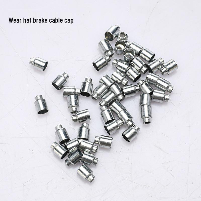 Mountain Bike Brake Cable End Cap Ferrules with O-Rings - Bicycle Mechanical Brake Accessories Set