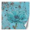 Wallpaper Turquoise Flowers Texture Vintage