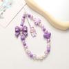 Bowknot Labubu Cartoon Cute Phone Wrist Chain Strap Pendant For Iphone For Android Cellphone Rope Bag Decoration Keychain