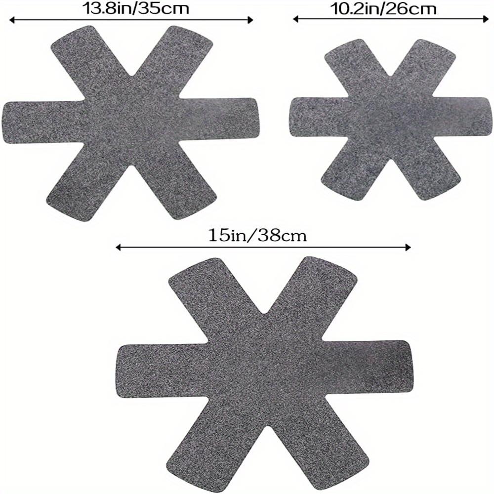 12 Pack of Pot Protectors: 3 Sizes for Perfect Stacking of Pots, Pans, Bowls, Skillets, Glassware, Bakeware, Cookware and More