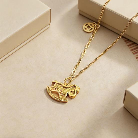 Подвеска-ожерелье Лошадь Животное Зодиака Милая Подвеска Лошадь Ожерелье Женское Украшение на Китайский Новый Год Подарок на День Рождения для Дочери Ее