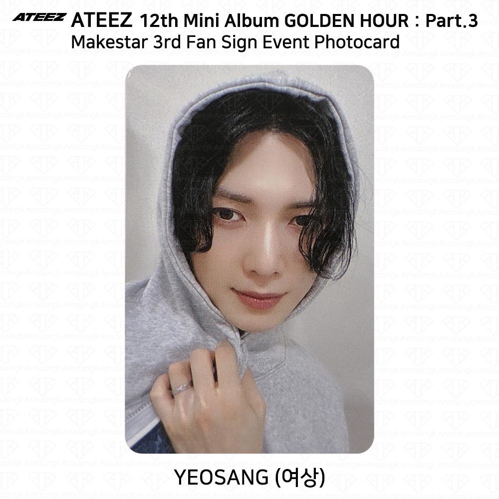 ATEEZ 12-й мини-альбом Golden Hour Part.3 Фотокарточка с 3-го фан-сайна MakeStar