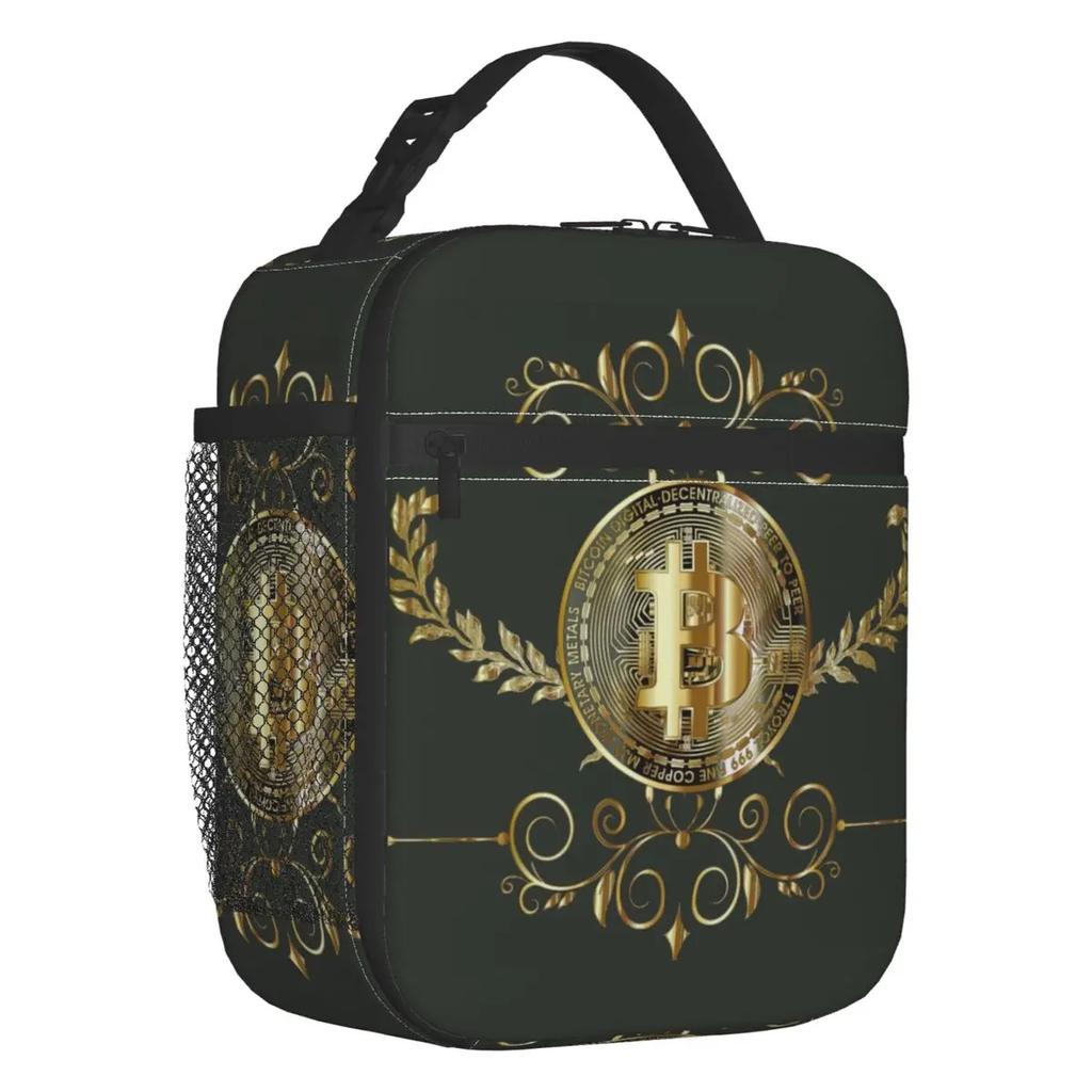 Пользовательские Bitcoin цифровая валюта сумка для ланча женская сумка-холодильник теплые изолированные ланч-боксы для детей школа