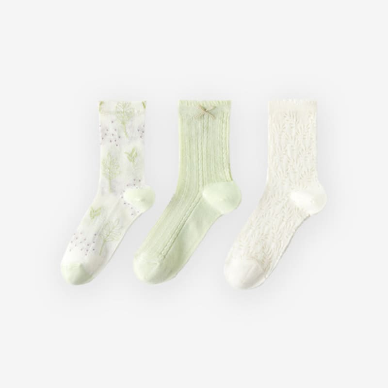EAU CLAIR Lime Socks 3 Pack