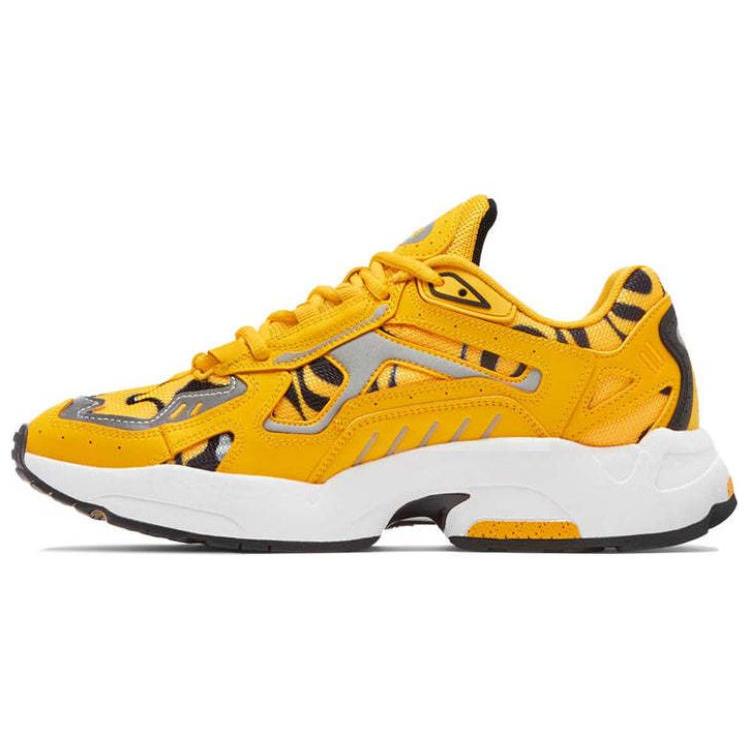 Fila Низкие дышащие беговые кроссовки с шнуровкой, устойчивые к истиранию, мужские, желтые, 1RM01958-702