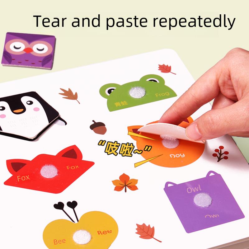 Развивающая книжка для малышей: Карточки на липучках для раннего развития и детского сада