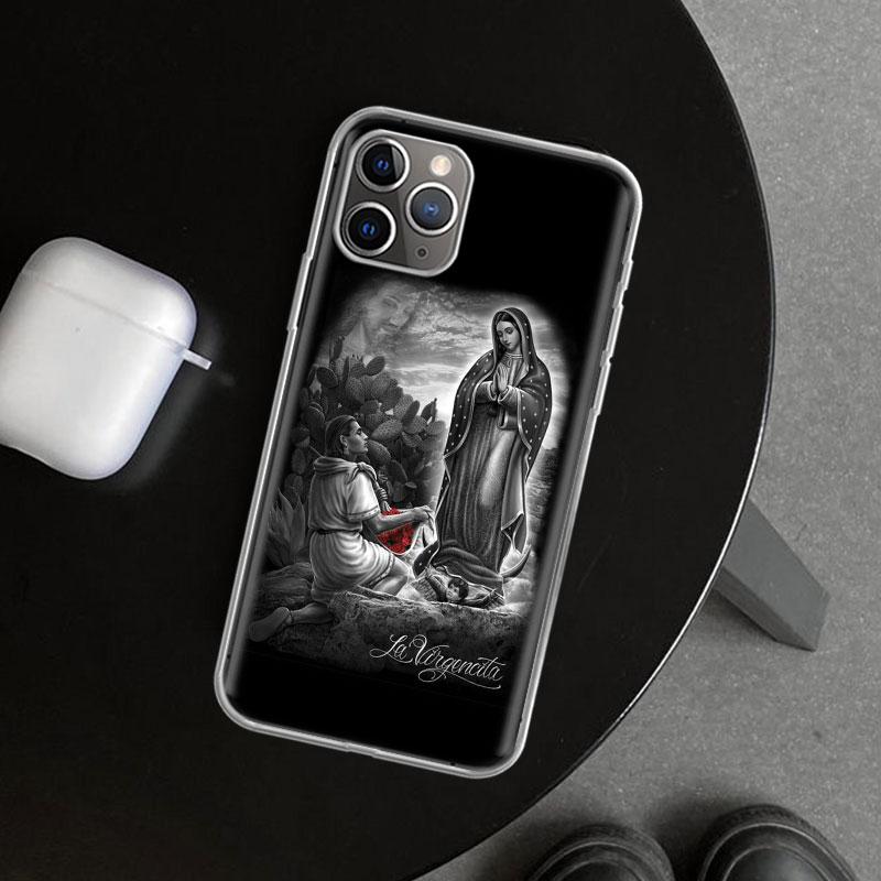 Чехол для телефона Дева Гваделупская Мария для iPhone 11 12 13 Mini 14 15 Plus 16 Pro Max 17 Air 7 8 + SE Художественный Индивидуальный Fundas 1