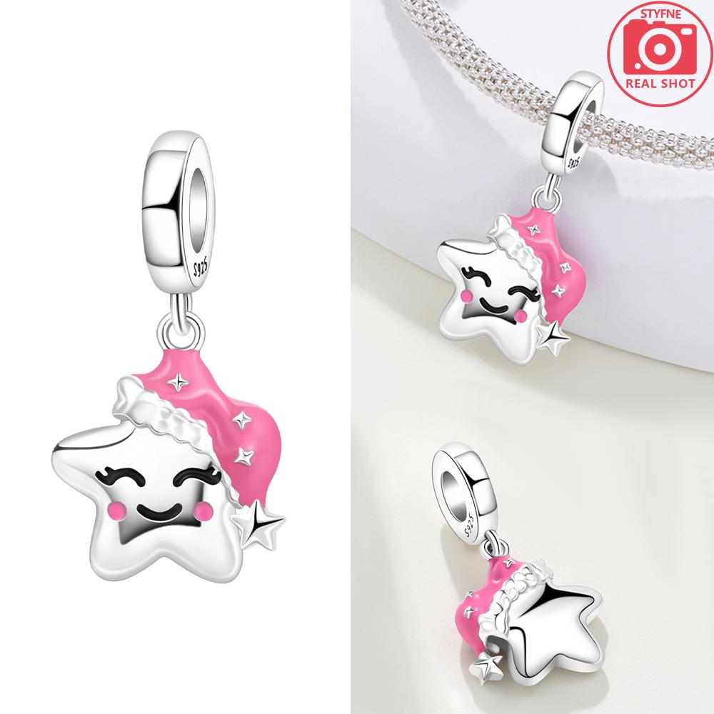 Pink Zircon Love copper Bead Charms Charm Bead Charms Compatible With Bracelets Women Jewellery Diy Anniversary Gift Delicate Accessories Bag Charm