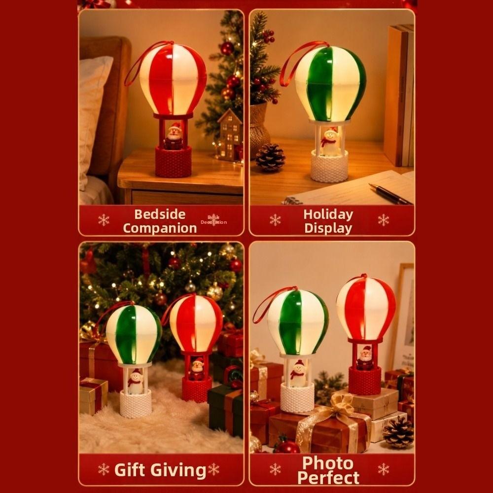 Luminous Hot Air Balloon Ornament Snowman LED Night Light Atmosphere Lamp Xmas Tree Decoration
