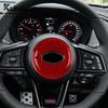 2PCS Soft Carbon Fiber Steering Wheel Center Sticker For Subaru WRX VB 2022 2023 2024 2025 2026 Car Interior Trim Accessories