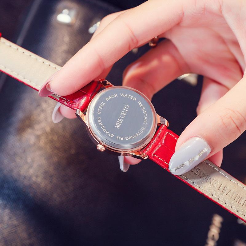 Обработка на заказ классические модные женские часы женские часы ремень кварцевые часы часы ученик средней школы