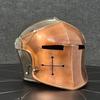 Black Copper Barbuta Helmet Knight Visored Warrior 18 G Steel Helmet Double Toned Barbuta LARP Cosplay, Display, Halloween Costume