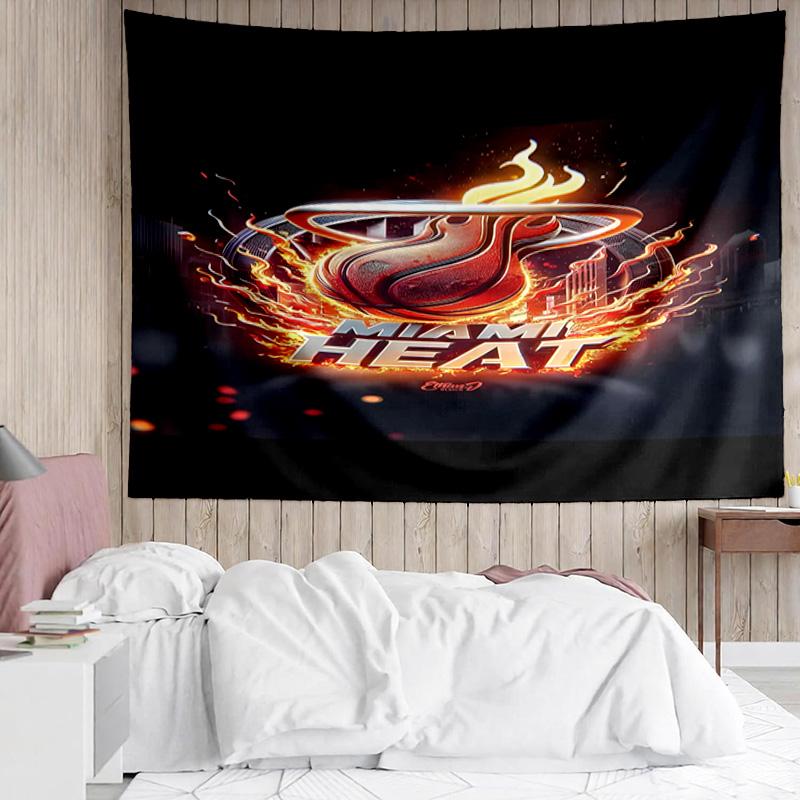 1PC Heat Miami Team Spirit Quick-Dry Tapestry, Unique Design Tapestry, Suitable for Bedroom,Livingroom, Playroom,Heartwarming Holiday Gifts