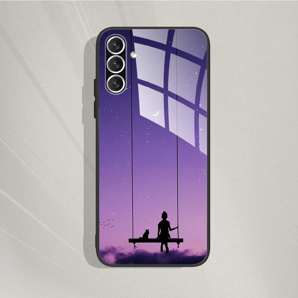 Для Samsung Galaxy A05s Чехол Закаленное Стекло Чехол-Крышка Жесткий Бампер Couqe Для Samsung A05s Задние Крышки Телефона A05 s A057 Fundas