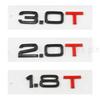 Car Rear Trunk Tail Boot  3.0T 1.8T 2.0T Displacement Logo Badge Emblem Decals Sticker For  qwer114 A2 A3 A4 A5 A6 A7 A8 Q2 Q3 Q5 Q7