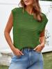 Women's Cap Sleeve Knit Sweater Vest Crew Neck Ribbed Summer Pullover Tank Top