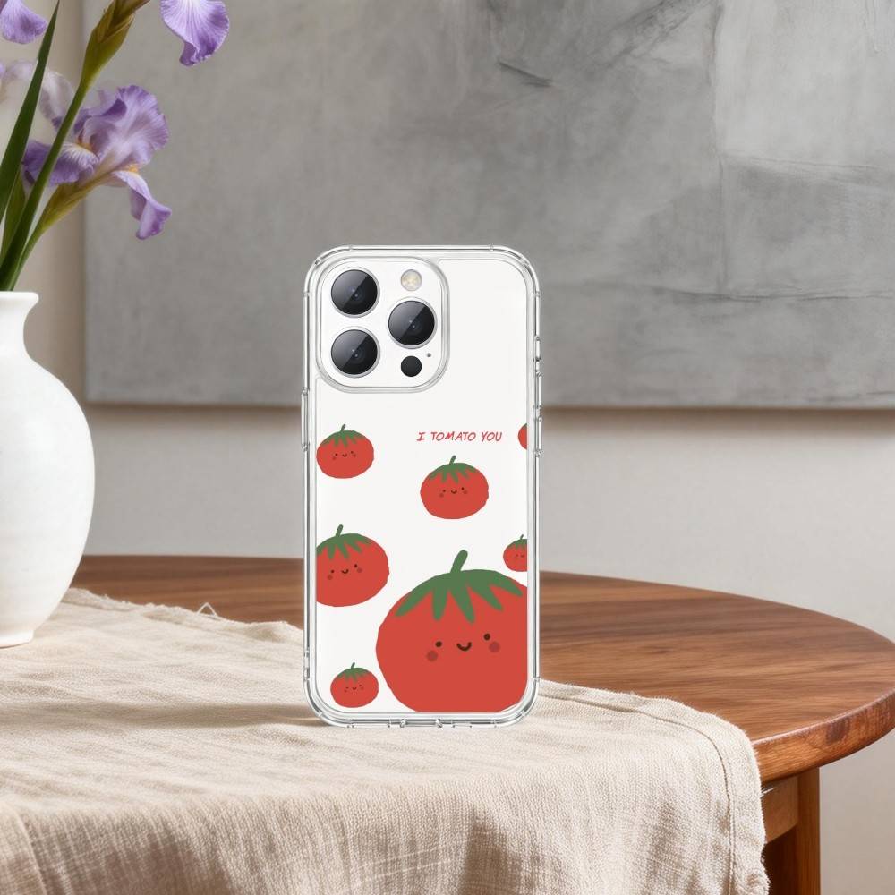 K-Корейский Ins T-Two Ted T-Помидор Чехол для телефона Для iPhone 17p 16 15 14 13 12 11 Mini Pro Max Plus Прозрачная крышка