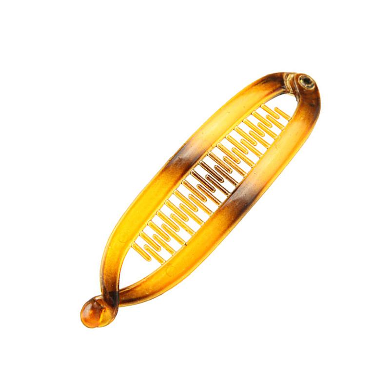 Модные заколки для волос в форме рыбки, однотонные, простые, в форме банана, для женщин и девочек, волнистые гребни, заколки для волос, зажимы для кос