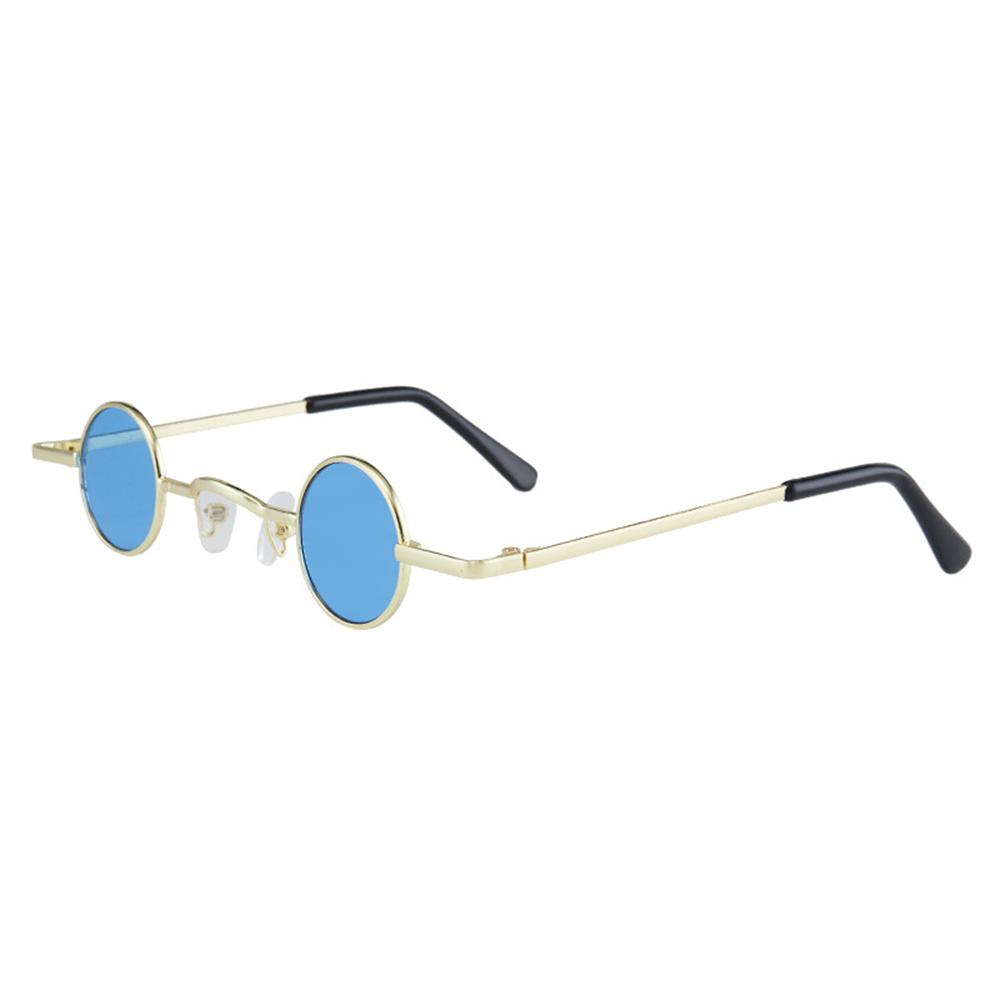 Retro Round Glasses Small Frame Metal Sunglasses Hippie Cute Funny Small Circle Eyewear Unisex Outdoor Travel Sun Glasses