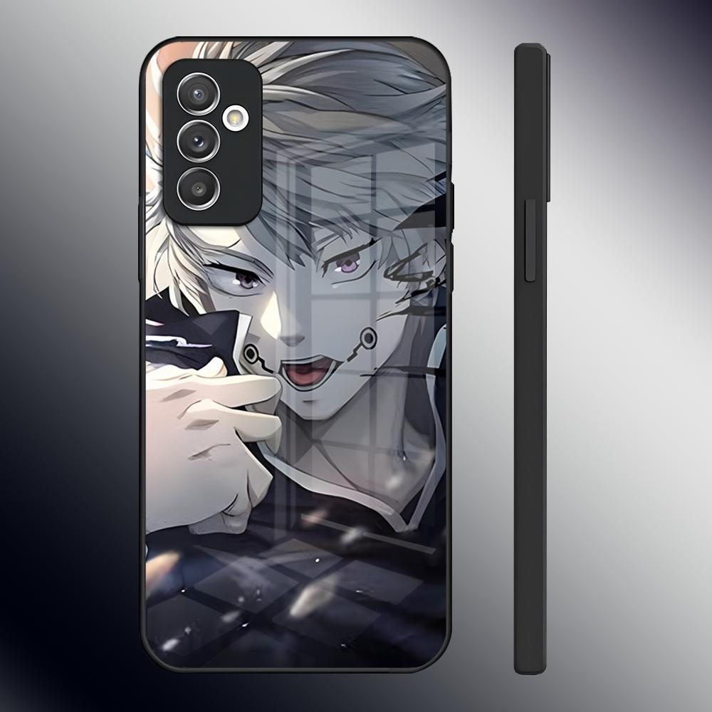 Чехол для телефона Jujutsu Kaisen Аниме Инумаки Тоге Для Samsung S24 Ultra S23 S22 S20 Fe S21 Plus A54 A34 A24 A53 A13 A16 Стеклянный Чехол