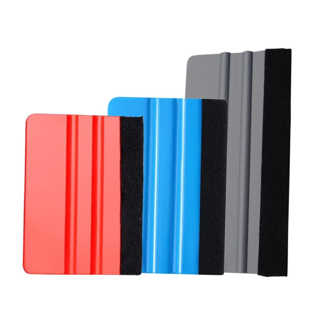 YFFSFDC Набор из 3-х фетровых ракелей, 3 цвета, набор из 3 предметов, шпатель, фетр, автоматическая обертка, пленка, наклеивание, набор строительных инструментов, вспомогательные средства для наклеивания