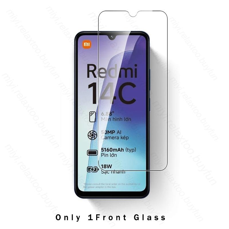 Чехол-бампер из закаленного стекла 4 в 1 для Redmi 14C 15C 4G 5G Защита объектива камеры Защитное стекло экрана Readmi Redmy Redmi14C 14 C C14 Redmi15C 15 C C15