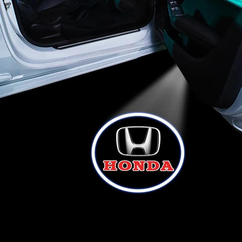 Для Honda Светодиодные проекторы в двери автомобиля Приветственный свет Аксессуары для автомобиля Для Honda Civic Mugen Accord Odyssey JAZZ CRV Fit Hrv Jazz