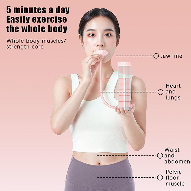 Тренажер для дыхательных упражнений – Тренажер для мышц живота и Улучшитель емкости легких, Подходит для мужчин, женщин и взрослых