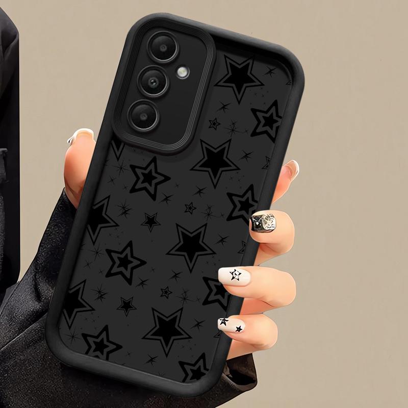 Чехол для телефона для Samsung Galaxy A55 A52 A33 чехлы A24 A15 A12 A23 A22 5G A54 A52s A53 A14 funda Чехол Пятиконечная Звезда Арт Звезда Луна Крутой