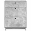 Shoe Cabinet EDE 78 x 24 x 103 cm Engineered Wood Concrete Grey