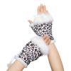 Suede Fingerless Mittens Soft Plush Gloves Fashion Rabbit Hair Gloves  Women Girls