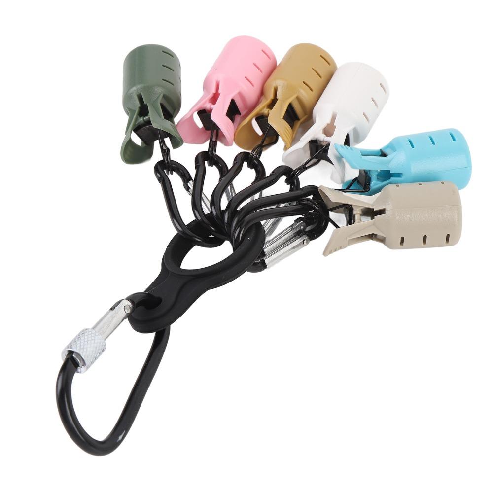 6PCS Easy Clip Squid Jig Hook Protector with Carabiner Squid Jig Bait Protector  Sea Fishing