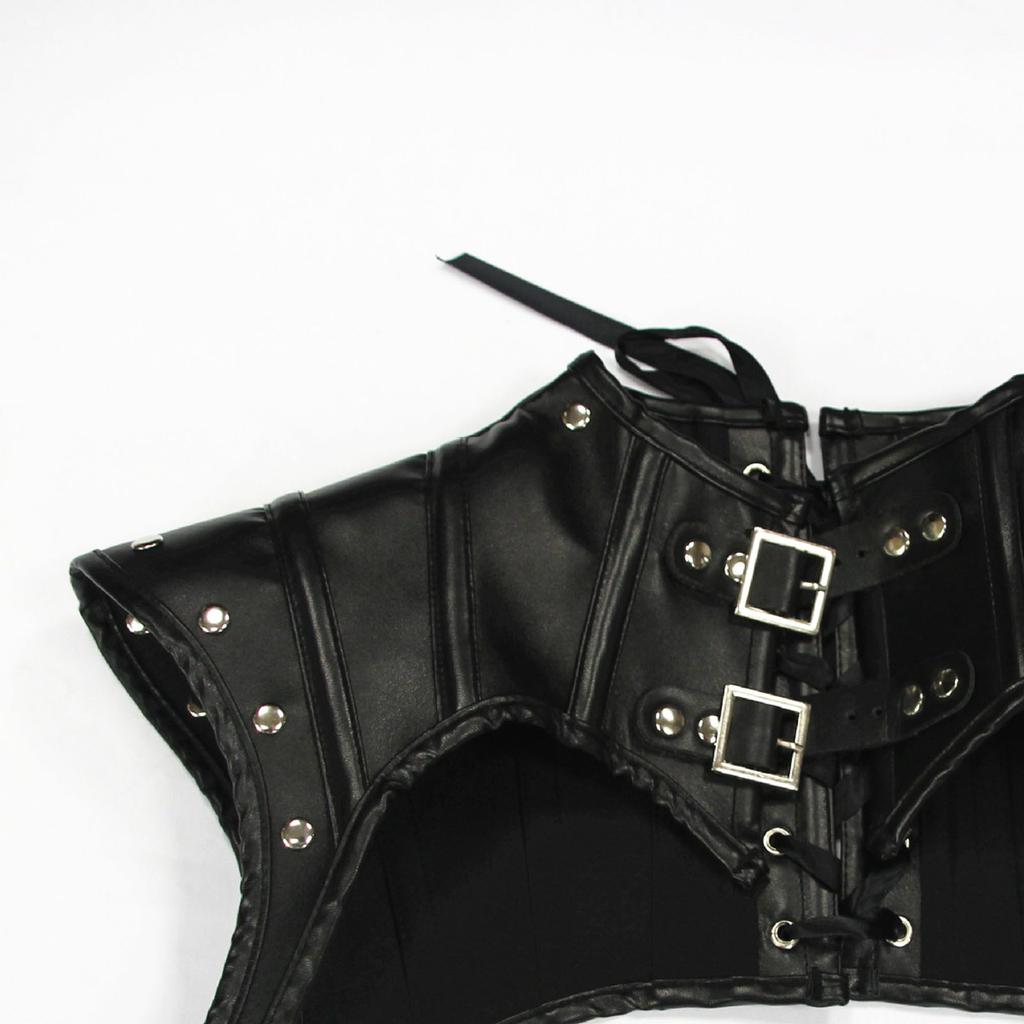 Кожаное плечевое покрытие накидка пояс костюм для косплея вечеринки женская броня шаль шарф ПУ кожа панк готика рыцарская броня