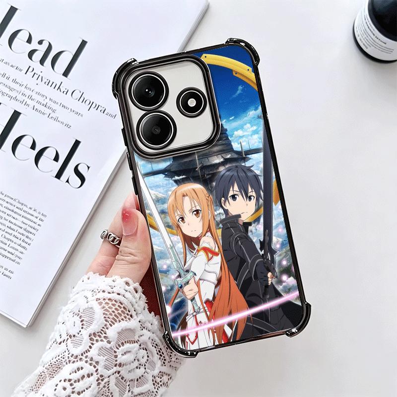 Мягкий чехол для телефона с аниме Sword Art Online для Xiaomi Redmi Note 14 15 Pro Plus 13 12 11S 11T 5G 10 9S 9 Покрытие Защита от падения Fundas
