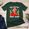 Make Christmas Great Again Funny Santa Trump 2024 Men Xmas Unisex T-shirt