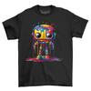 Robot 3 Paint Drip Design T-Shirt Mens Womens Tees Top - Funny and Futuristic! Unisex Printed Design,