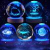 6CM 3D Crystal Ball Crystal Planet Laser Engraved Solar System Astronomy Globe Birthday Gift Glass Ball Sphere Home Decoration
